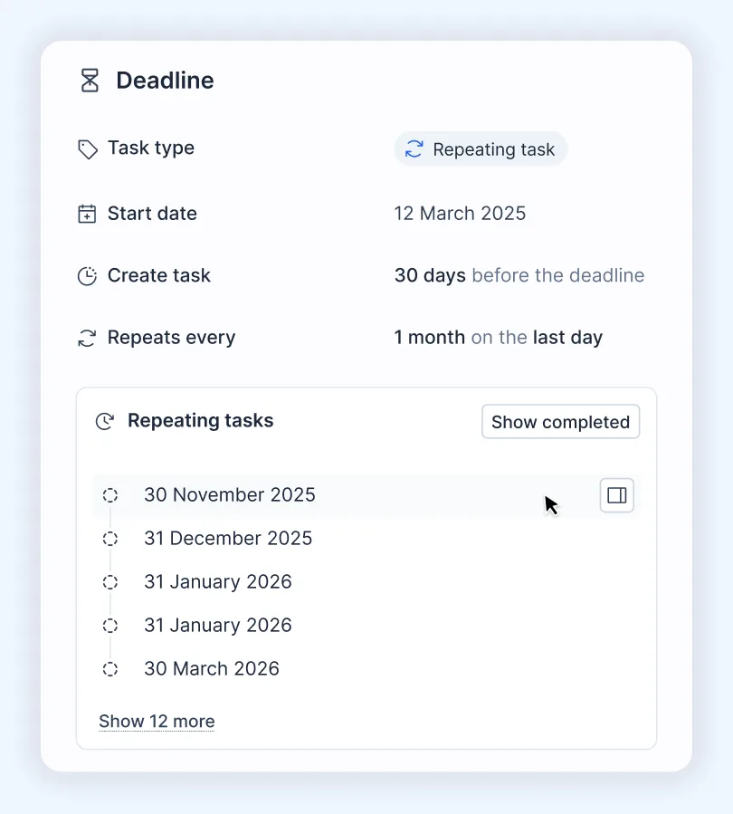 Deadlines