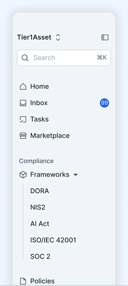 Navigation sidebar